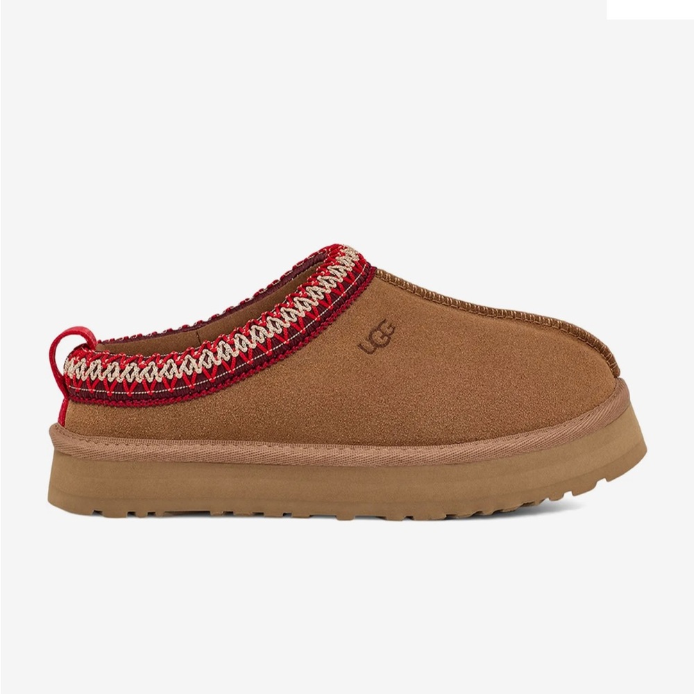 NWT UGG Tazz Slippers Chestnut Size Big Kids Y5/Women’s 7 - Picture 1 of 16